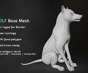 Wolf Base Mesh