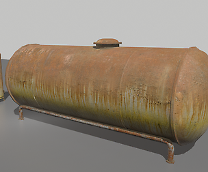 Rusty and old Industrial Tank