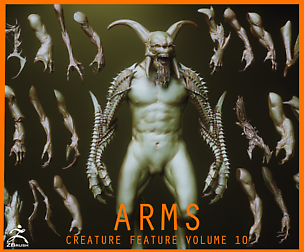 ARMS - 33  Creature & character arms Zbrush IMM