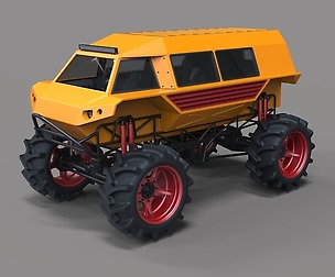 Fat mud truck