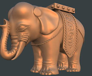 India Elephant (high-poly)