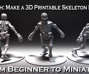 Sculpt a 3D printable Skeleton model in Zbrush