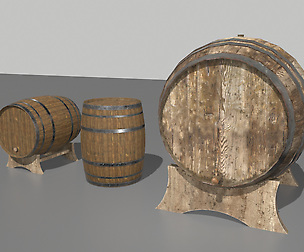 Old Wooden Barrels