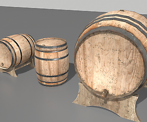 Old Wooden Barrels 2