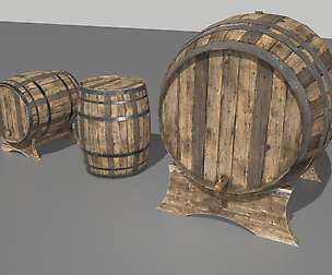 Old Wooden Barrels 3