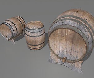 Old Wooden Barrels 4