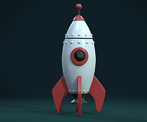 Cartoon Rocket PBR