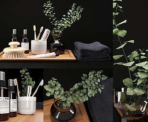 LA  Bruket decor set for bathroom