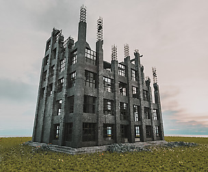 DESTROYED BUILDING OLD ABANDONED