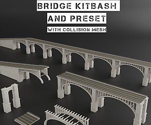 BRIDGE SET KITBASH AND BRIDGE PRESET PBR