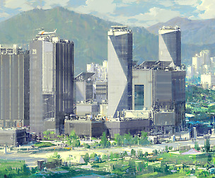 City_HK - Photoshop Painting Video (Real Time)