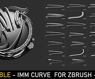 20 Cables Curve IMM for zBrush