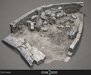 Sidewalk Debris - Photogrammetry Asset PhotoScan