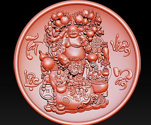 Sculpture Model Happiness Buddha Maitreya 3D model