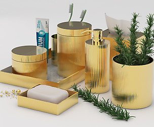 Bathroom Accessories gold 1