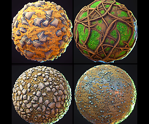 "Stylized Terrain vol. 03" pack of 13 materials