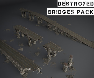 DESTROYED BRIDGE SET KITBASH