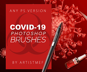 Coronavirus COVID-19 Free Photoshop Brushes
