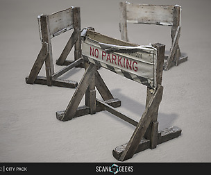 No Parking Stand 02 Photogrammetry Asset PhotoScan