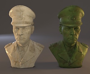 Erwin Rommel Bust Low Poly