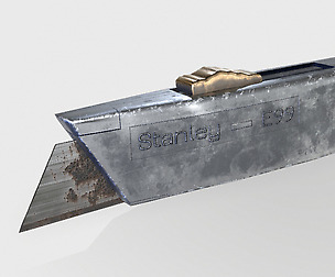 Box Cutter Low Poly PBR model