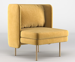 Bloke Velvet Lounge Chair
