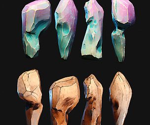 Stylized Stones Game ready