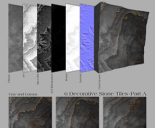 24 Decorative Stone Tiles