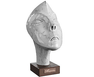 Modern female head sculpture