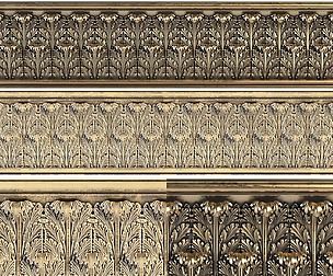 Cornice with leaves