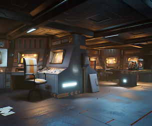 Stylized Sci-Fi Scene