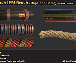 30 Zbrush IMM Brush (Rope and Cable) +Tutorial