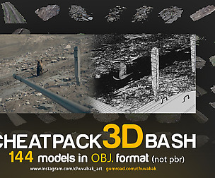 CHEATPACK_3DBASH_GRASS_GROUND_ROCKS