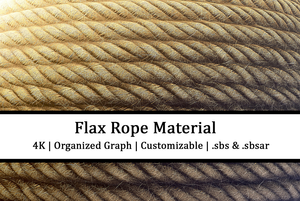 Flax Rope | 4K Substance Material