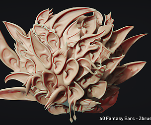 Zbrush - 40 Fantasy Ear IMM Brushes