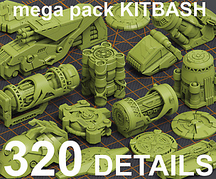 Mega Pack Kitbash 320 DETAILS