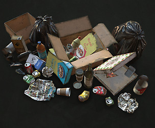 Urban Trash & Garbage Bags - Low Poly
