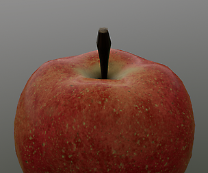 3D Red and Green Apple Low - Poly