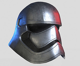 Phasma Helmet PBR Low Poly