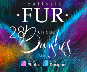 28 Realistic FUR Brushes for Affinity