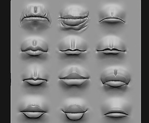 Lip Set 2 VDM Brush and Highpoly 3D model