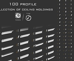 Collection of ceiling moldings