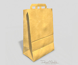 Paper Bag PBR Low poly