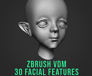 ZBrush Facial Features VDM Brush