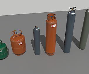 Industrial Gas Cylinders Pack 2