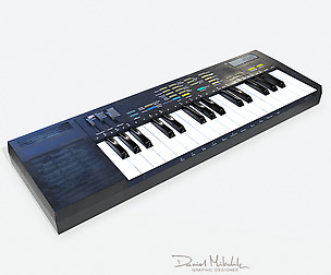 Synthesizer PBR Low Poly
