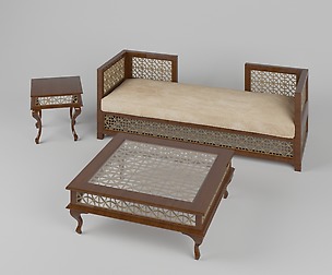 traditional classic sofa and table