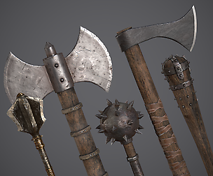 Medieval Axes and Clubs