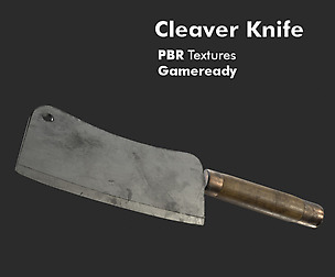 Cleaver Knife Rusty and Clean