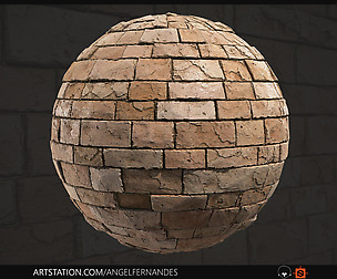 Medieval Brick Wall Material - Substance Designer